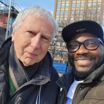 Founder with a community supporter