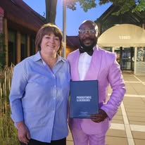 Founder with a civic representative